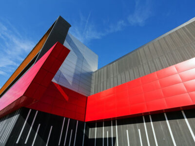 architecture_01 building with red element